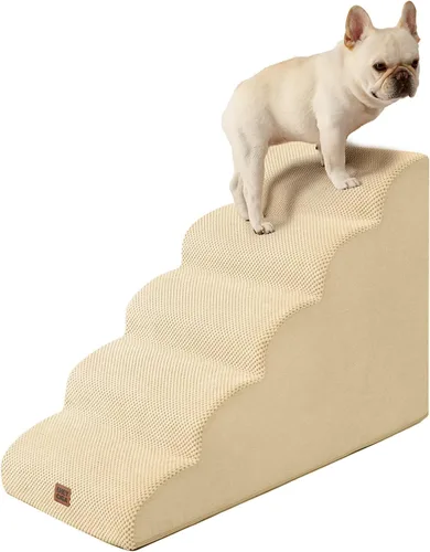Miniatura 37 de EHEYCIGA Rampa de escaleras curvadas para perros pequeños de 15.7 pulgadas de alto, escalones para perros de 3 escalones para sofá y silla
