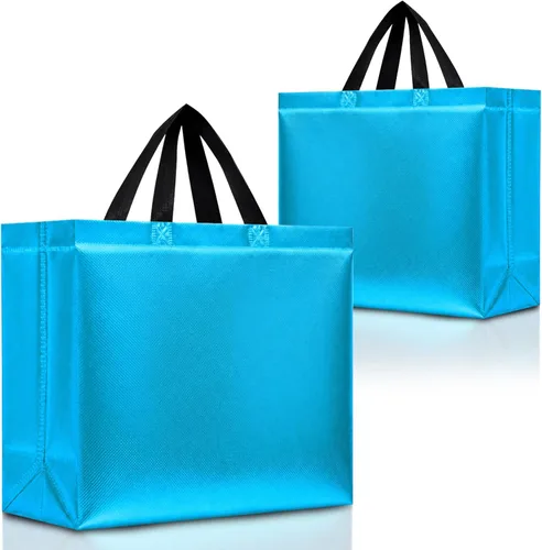 Miniatura 19 de Nush Nush Bolsas de Regalo Rojas Tamaño Mediano – Juego de 12 Bolsas de Regalo Rojas Brillantes Reutilizables con Asas - Bolsa Ideal para Regalos