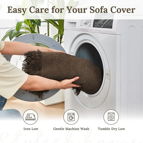 Miniatura 8 de HOMERILLA - Fundas de sofá seccional para sofá seccional, cobija de sofá en forma de L, 2 piezas, protector de muebles en forma de L para mascotas
