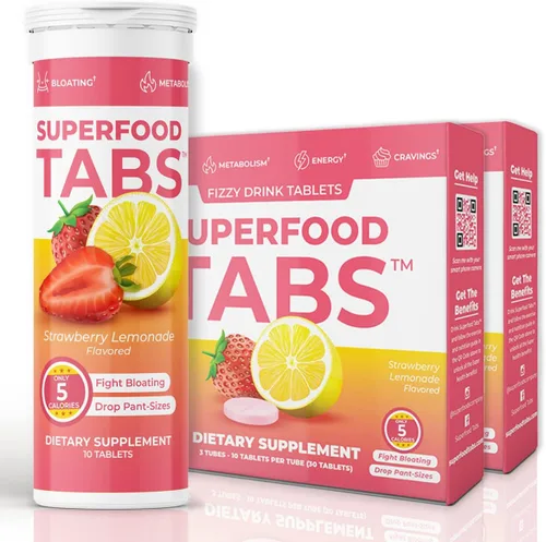 Miniatura 9 de Superfood Tabs skinnytabs - Bebida limpiadora antihinchazón con 15 superalimentos, apoya la digestión, la energía y los antojos, vegano, sin OMG, 30