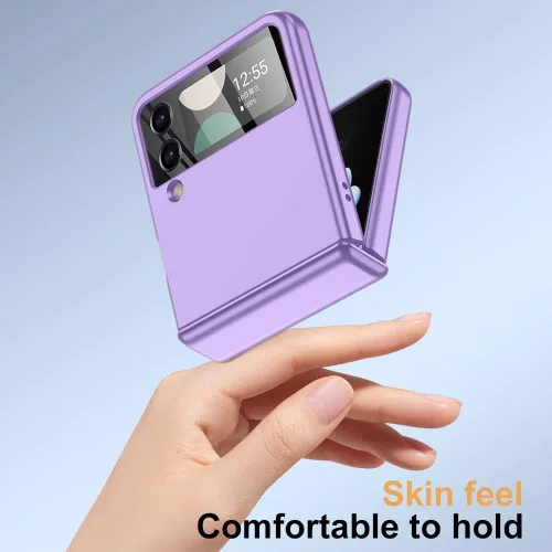 Miniatura 6 de Funda para Samsung Z Flip 4: [Protección completa de bisagra] Funda delgada para teléfono con protección de pantalla incorporada, protección