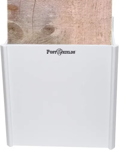 Post Shields Protector de postes de 6 x 6 pulgadas – Se adapta a postes estándar de madera o metal de 5.5 x 5.5 pulgadas – 6 pulgadas de alto –