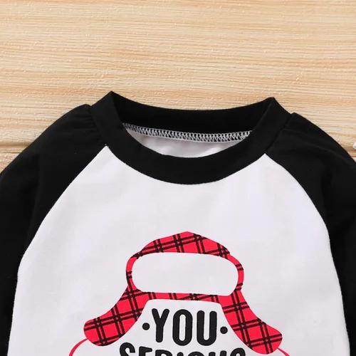 Miniatura 6 de JEELLIGULAR Camiseta de Navidad para niños y niñas, camiseta de manga larga con estampado de letras para bebés, ropa de festival de 6 meses a 5 años