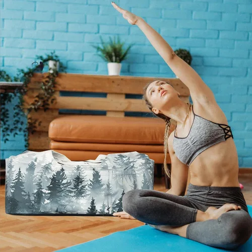 Miniatura 5 de Bolsa para esterilla de yoga – Bolsa de yoga grande con correa para esterilla de yoga, cremallera y bolsillos, bolsas de yoga y transportadores que