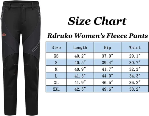 Miniatura 7 de Rdruko Pantalones de nieve para mujer, impermeables, aislados, con forro polar, térmico, para esquí, senderismo, snowboard