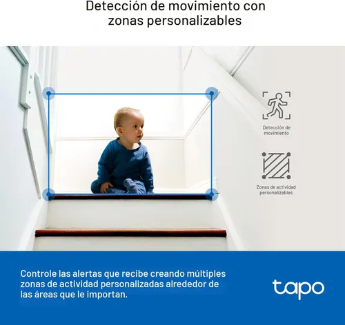 Miniatura 7 de TP-Link Tapo - Cámara de seguridad Pan/Tilt de 2K QHD para cámara de mascotas, monitor de bebé, detección de movimiento, seguimiento de movimiento