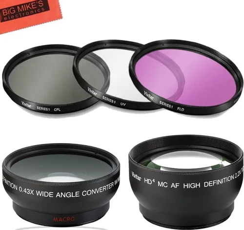 Kit de lentes Canon de lujo para cámaras Rebel T3, T5, T7i, EOS 80D, 77D - Lente EF-S IS II STM de 0.709-2.165 in + juego de filtros de 2.283 in +