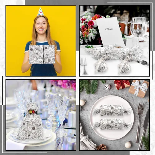 Miniatura 7 de Benvo Papel de Seda Floral 20x29 Pulgadas - 20 Hojas de Papel para Manualidades Decoupage para Envolver Regalos, Proyectos de Arte DIY de Flores