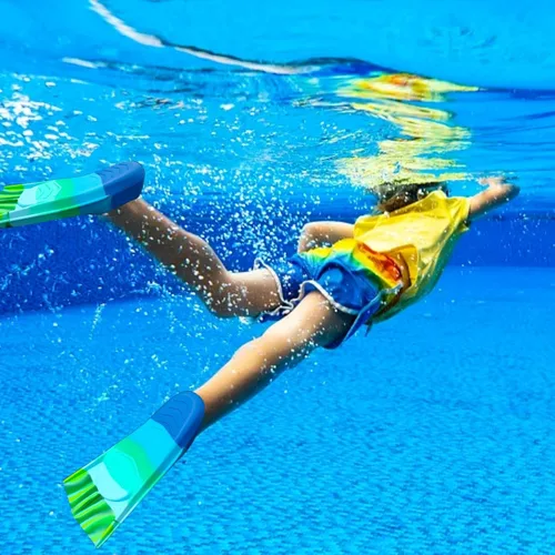 Miniatura 136 de Gugmoy Kids Swim Fins,Comfortable Silicone Flippers for Swimming and Diving,Size Suitable Beginners Kids Girls Boys Adults