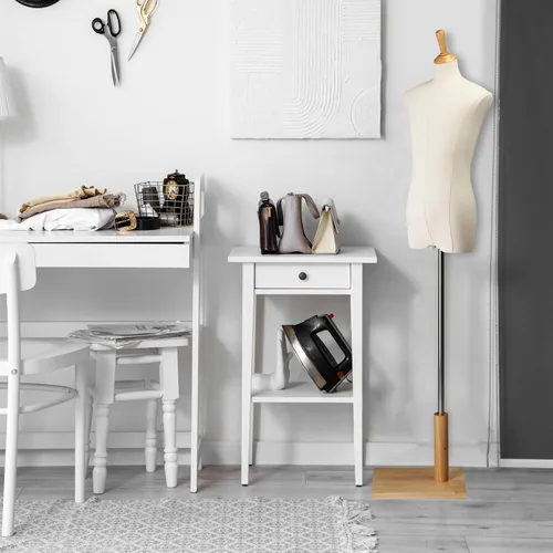 Miniatura 5 de Bonnlo Forma de Vestido para Niños Mejorada, Torso de Maniquí para Niños de 10-12 Años con Soporte Ajustable de Madera Maciza para Exhibición
