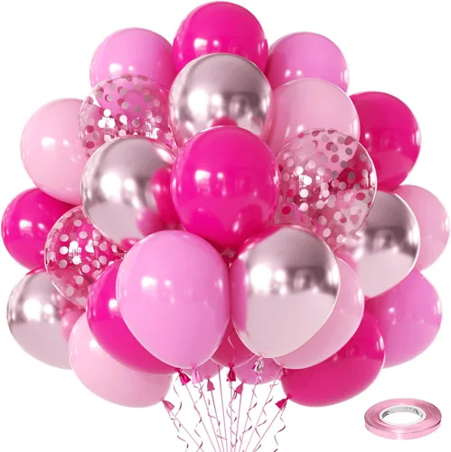 Miniatura 11 de Globos de confeti negro y dorado, paquete de 50 globos de látex metálicos y negros dorados para cumpleaños, graduación, aniversario, decoración