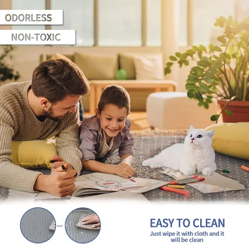 Miniatura 4 de Amyracel Tapete para silla de alfombra, 48 x 30 pulgadas, tapete transparente para silla de escritorio de computadora para suelos alfombrados