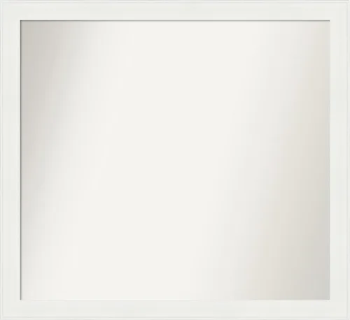 Miniatura 341 de Amanti Art Espejo de baño blanco para sobre el fregadero, 24 x 24 pulgadas, hecho a medida, espejo de tocador cuadrado blanco estrecho, marco