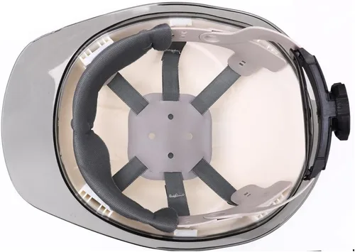 Miniatura 7 de Casco de seguridad personalizado para construcción Casco de trabajo de seguridad con suspensión de trinquete ajustable de ala completa con carcasa