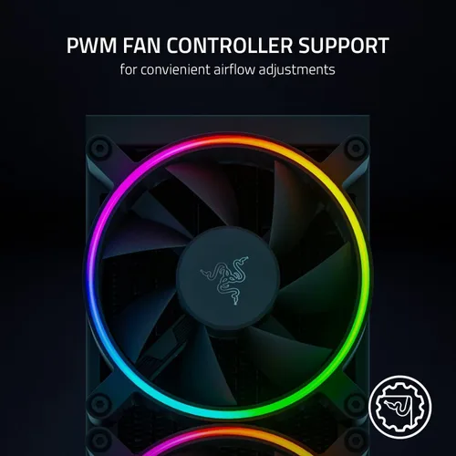 Miniatura 7 de Razer Hanbo Chroma RGB todo en uno enfriador líquido aRGB Tapa de bomba aRGB: diseño AIO - Ventiladores aRGB silenciosos y potentes - Soporte