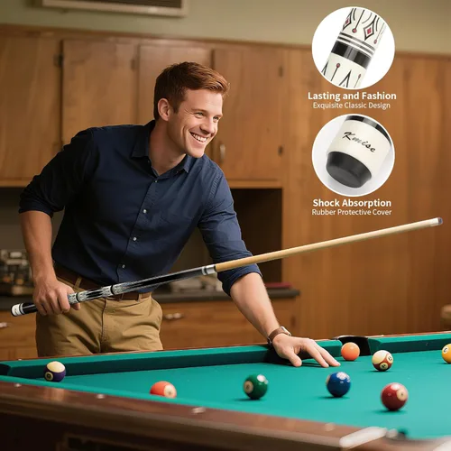 Miniatura 8 de Kmise Pool Stick Set of - 58" Pool Cue Stick, Canadian Maple Professional Billiards Pool Cue, Pool Sticks for Adults, 18~21oz Multiple Colors 20oz