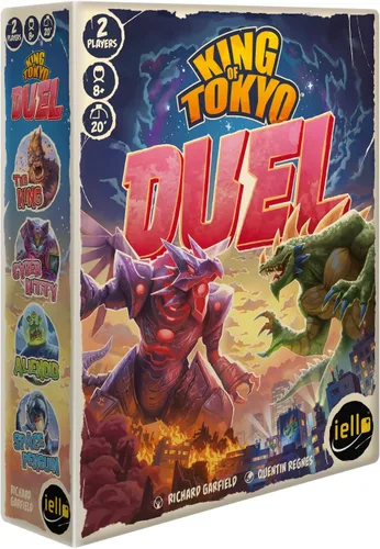 IELLO: Rey de Tokio: Duelo - Juego de mesa para dos jugadores, juego de dados divertido y táctico de choque de monstruos gigantes, estrategia