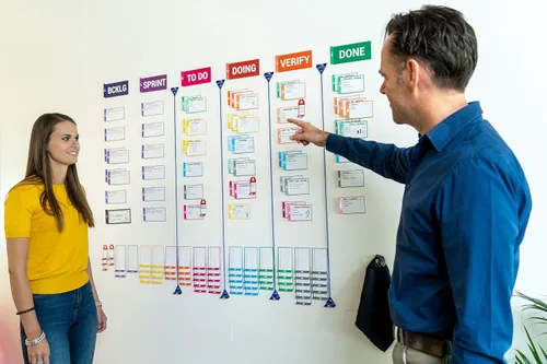 Miniatura 8 de Scrum and Kanban Tools, kit de etiquetas de instrucción magnéticas para tablero.