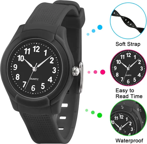 Miniatura 4 de PROKING Kids Watch Analog for Boys Girls,Children Toddler Waterproof Learning Time Wrist Watch with Soft Strap Time Teacher Watches for Kids Girls