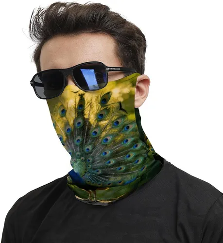 Miniatura 2 de Fan Spread Open Face Scarf Cover Ear Loop Hole,Outdoors Face Mask for Women Men Sports Yoga Running Hiking Ski Snowboard,Cooling Neck Shield Scarf
