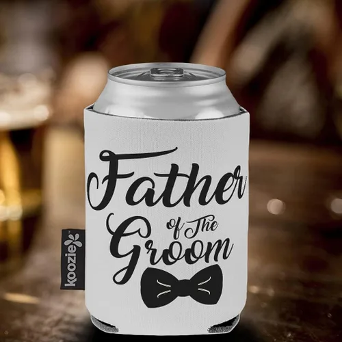 Miniatura 5 de Fundas para el día del padre para latas, enfriador de bebidas para padre del novio, papá, buceo, fiesta, cerveza, diseño blanco solamente