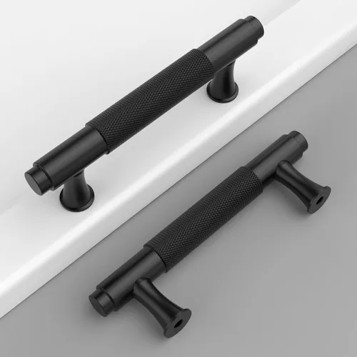 Miniatura 29 de Paquete de 10 tiradores dorados de 5 pulgadas (128 mm) para armarios con estrías, tiradores para cajones de cocina, herrajes para armarios