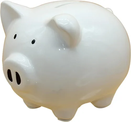 Miniatura 5 de Divertida alcancía de cerdo para ahorrar dinero, banco de cerámica personalizado para niños, niñas, niños, adolescentes, adultos, decoración de Azul