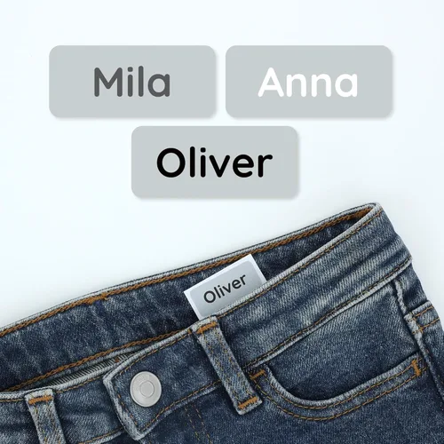 Miniatura 10 de TeddyLabels - Etiquetas de ropa para hogar de ancianos (120) – Etiquetas adhesivas con nombre para ropa y artículos personales. Etiquetas Azul