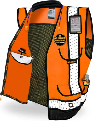 KwikSafety - Charlotte, NC - GODFATHER Safety Vest [CUSHIONED COLLAR + TABLET POCKET] ANSI OSHA