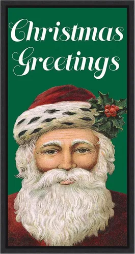 Miniatura 7 de Amanti Art Lienzo enmarcado para pared, 27 x 14 pulgadas, diseño retro de Santa Claus I por Alicia Longley, lienzo enmarcado para pared, obras