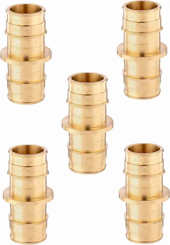 Miniatura 6 de Paquete de 2 accesorios de latón EFIELD Pex A de expansión de flujo completo, acoplamiento recto de 1 x 1 pulgada, solo para conexión de tubería