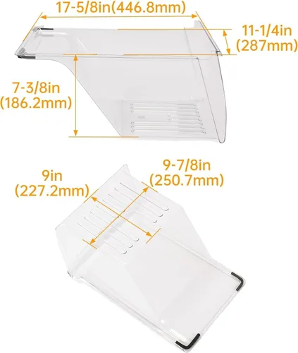 Miniatura 4 de Kojem Paquete de 2 cajones de repuesto para refrigerador 240337103 compatibles con Frigidaire Kenmore reemplazo para 240337107, 240337102, 2 pzas