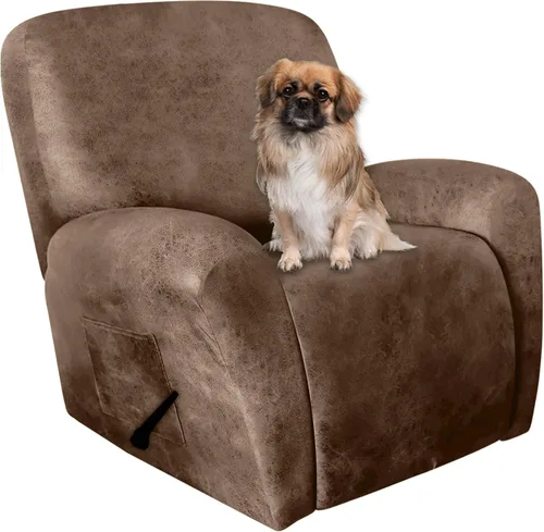 Miniatura 43 de ANARACHON Fundas para Sillas Reclinables Tipo Cuero, 4 Piezas Funda para Sillón Reclinable Lazy Boy, Protector de Muebles - Funda Suave Lavable