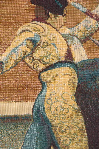 Miniatura 3 de Charlotte Home Furnishings Inc. - Tapiz italiano Torero para colgar en la pared, 12 x 9 pulgadas, mezcla de algodón y poliéster, arte de pared