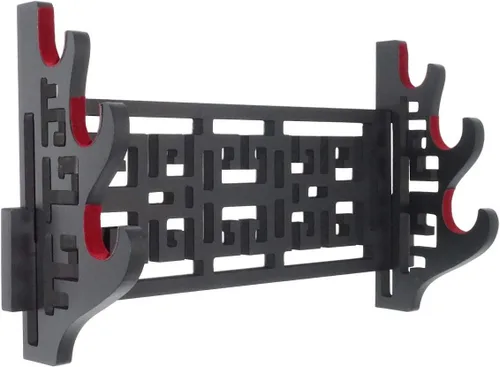 Miniatura 4 de Soporte de pared de terciopelo para espada, soporte de exhibición con tiras de fieltro para katana, wakizashi, Genji y espadas samurái