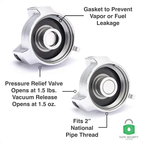 Miniatura 6 de VersaLock Tapa de tanque de combustible con cierre ventilado Para transferencia y tanques comerciales sobre el suelo Previene el robo
