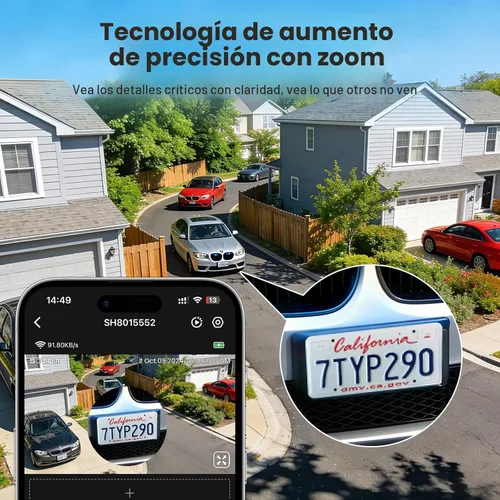 Miniatura 9 de Cámaras de seguridad SOLIOM inalámbricas para exteriores, 8MP Ultra HD para día y noche, sin suscripción, radar incorporado, cámaras solares