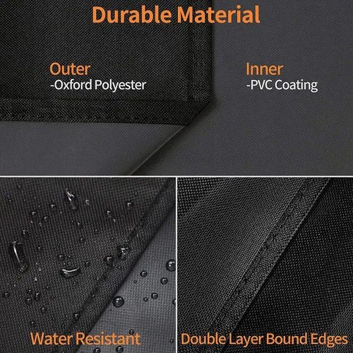 Miniatura 5 de Cubierta de parrilla resistente a prueba de agua de 600D poliéster para parrilla de mesa, compatible con parrilla Blackstone 1971 de 17 pulgadas sin