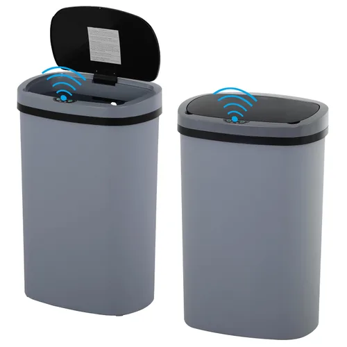 Miniatura 11 de Cubo de basura de 13 galones con tapa, sensor de movimiento, cubo de basura de cocina, material plástico impermeable y a prueba de desorden