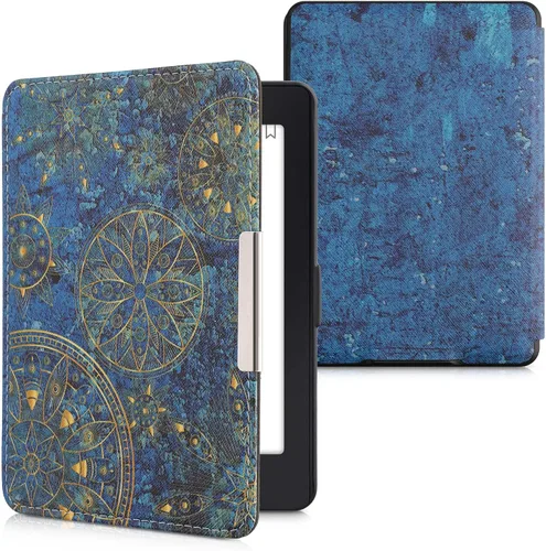 Miniatura 19 de kwmobile Funda compatible con Amazon Kindle PaperWhite - Funda para lector electrónico - Azul pez pequeño/azul claro/blanco