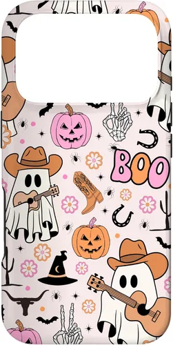 Miniatura 30 de Spooky Ghost Cowboy Cute Halloween Boo Western Retro Pastel Case for iPhone 17