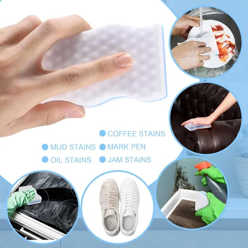 Miniatura 3 de SiliFine Magic - Borrador de esponja extra duradero de 3 capas de densidad, almohadillas de limpieza a granel gruesas y duraderas para baño, cocina