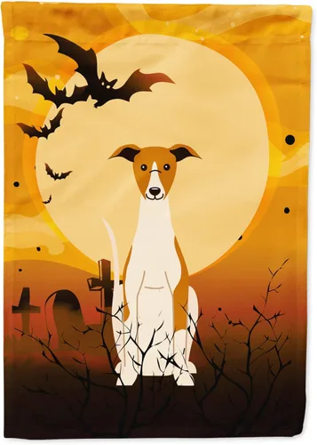 Miniatura 24 de Caroline's Treasures BB4307GF - Bandera de Halloween Airedale para jardín, bandera decorativa para patio exterior, obras de arte de patio, macizos