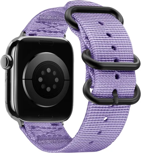 Miniatura 14 de Youther Correa de nailon compatible con Apple Watch Band de 1.654 in 1.732 in 1.772 in 1.811 in 1.929 in 1.496 in 1.575 in 1.614 in, correa