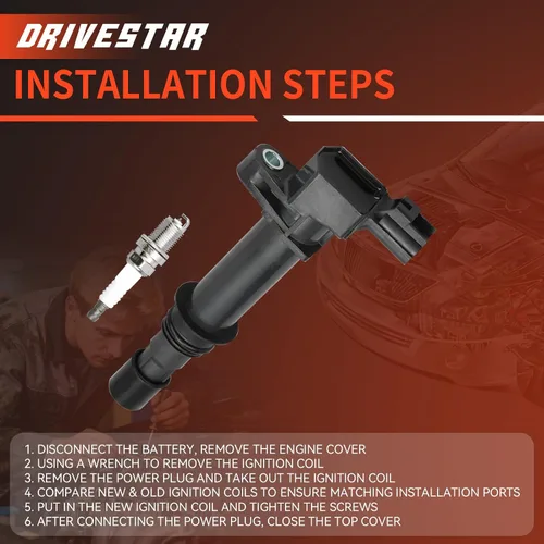 Miniatura 4 de 8 bobinas de encendido UF270 y 8 bujías de iridio compatibles con Dodge Dakota/Durango/Ram 1500 2000-2007, Jeep Commander/Grand Cherokee 2000