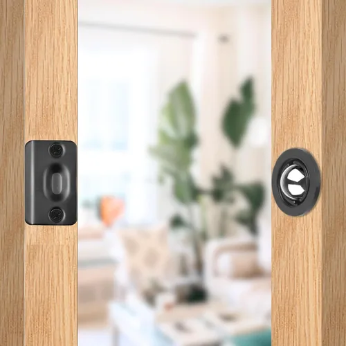 Miniatura 4 de Eco-Fused Cierre de bola ajustable para puerta, herrajes de rodamiento de bolas negros con resorte, compatible con la mayoría de puertas, armarios
