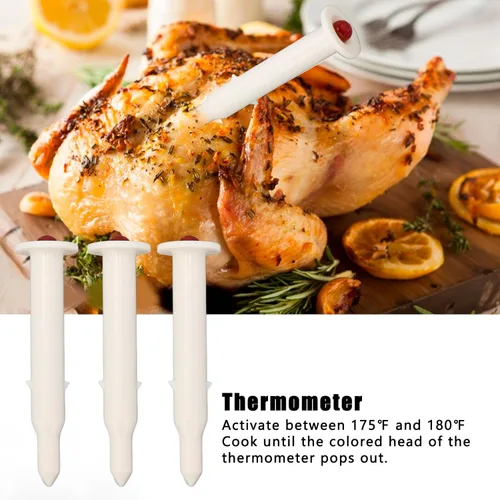 Miniatura 3 de Temporizador de pavo con 20 unidades, temporizador de aves de corral, 1.772 x 0.394 in, pavo y pollo, carne de res, para cocinar carne y aves