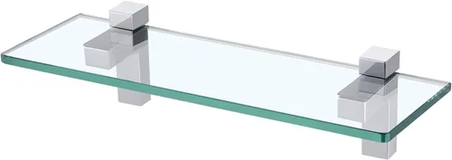 Miniatura 21 de KES BGS3201S35-2 - Estante de vidrio templado de 14 pulgadas de grosor para montaje en pared, rectangular, soporte de níquel cepillado, BGS3201S35-2