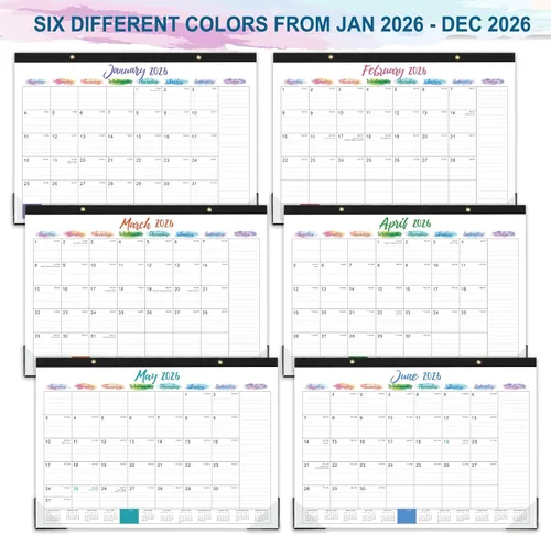 Miniatura 5 de Calendario de escritorio 2026 – Calendario 2026 de enero de 2026 a diciembre de 2026, calendario de escritorio de 12 meses, 17 x 12 pulgadas