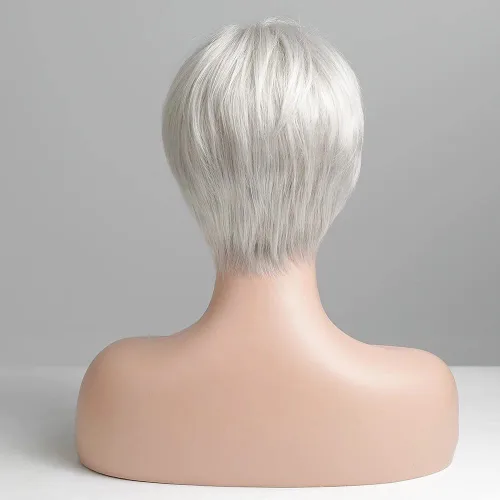 Miniatura 3 de FCHW - Pelucas de pelo corto para mujer, corte Pixie, pelucas brasileñas, corte Pixie para mujer, pelucas cortas con flequillo, peluca en capas